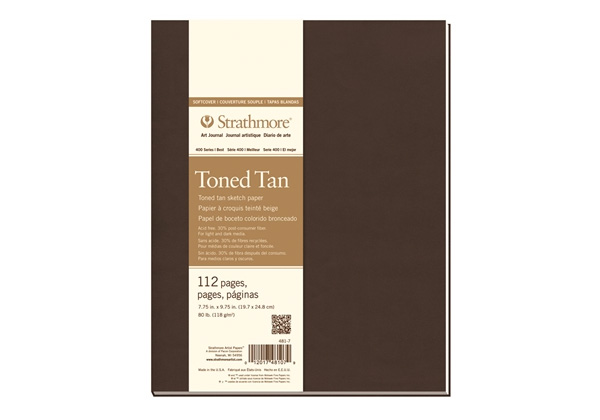 Toned Art Journal Tan Hardbound 5.5x8.5