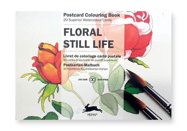 Postcard Colouring Book - FLORAL STILL LIFE