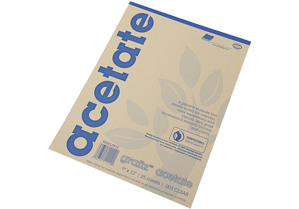 Acetate Clear 005 9x12 Pad