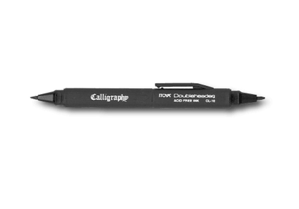 Calligraphy Double End Marker - Black