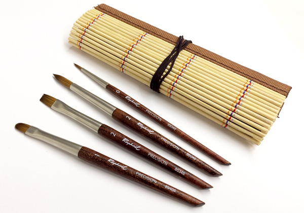 Travel Brush Bamboo Wrap Brush Set