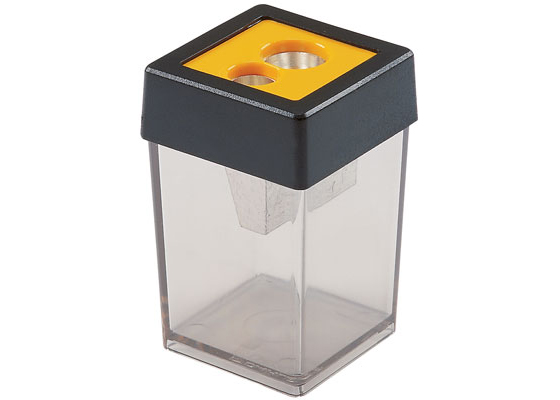Pencil Sharpener with Canister 2 Hole Metal