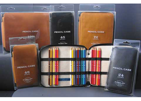 Global Classic Leather Pencil Case