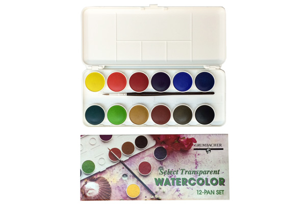 Grumbacher Watercolor Set of 12 - Transparent